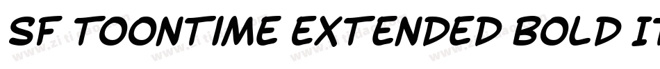 SF Toontime Extended Bold Italic字体转换